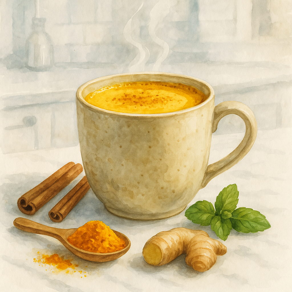 Golden Glow Latte: A Cozy Cup of Natural Anti-Inflammatory Goodness