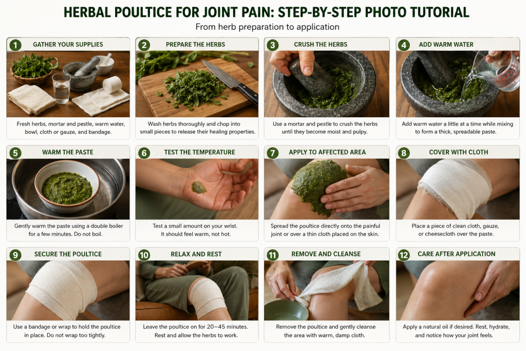 Herbal poultice for joint pain tutorial